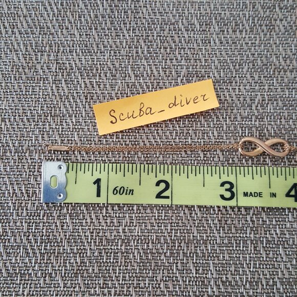 Tiffany & Co. Infinity Bracelet 18K Rose Gold Pink Gold Size Medium 6.75” - Picture 7 of 10